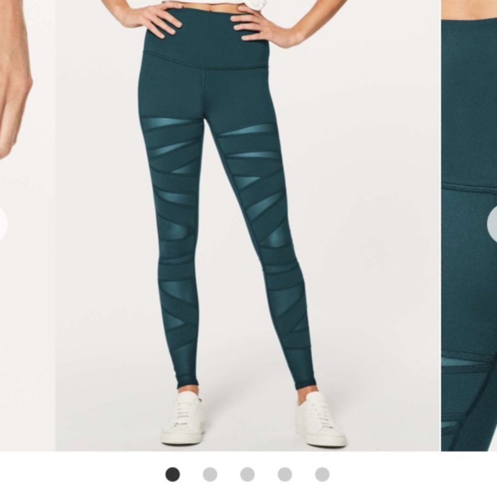 Lululemon Wunder Under Submarine Tech Mesh Luon leggings (activewear athleisure)